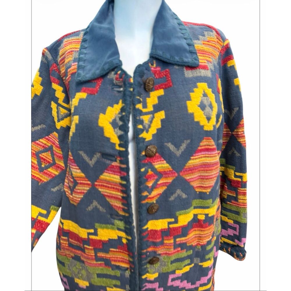 Cedar Canyon Southwest Native Blanket Style Jacket Women’s Small - Picture 4 of 10